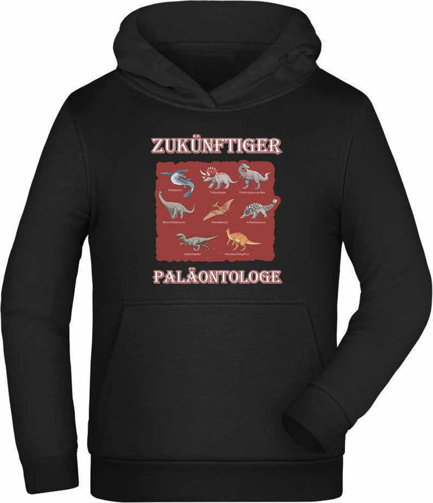 Kids Hoodie Hooded Sweatshirt - Paleontologist with many Dinosaurs i50